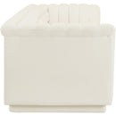 Meridian Cascade Cream Velvet Fabric Modular Sofa IMAGE 6
