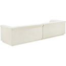Meridian Cascade Cream Velvet Fabric Modular Sofa IMAGE 7