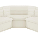  Manufacturer Color_Cream -- Cascade 148" Cream Velvet Upholstered 3 pc Modular Sectional IMAGE 11