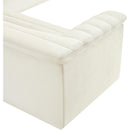  Manufacturer Color_Cream -- Cascade 148" Cream Velvet Upholstered 3 pc Modular Sectional IMAGE 12
