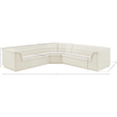  Manufacturer Color_Cream -- Cascade 148" Cream Velvet Upholstered 3 pc Modular Sectional IMAGE 13