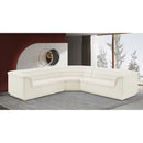  Manufacturer Color_Cream -- Cascade 148" Cream Velvet Upholstered 3 pc Modular Sectional IMAGE 2