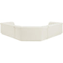  Manufacturer Color_Cream -- Cascade 148" Cream Velvet Upholstered 3 pc Modular Sectional IMAGE 3