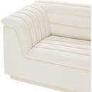  Manufacturer Color_Cream -- Cascade 148" Cream Velvet Upholstered 3 pc Modular Sectional IMAGE 9