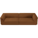  Manufacturer Color_Saddle -- Cascade 118" Saddle Velvet Upholstered Modular Sofa IMAGE 4