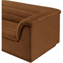 Meridian Cascade Saddle Velvet Fabric Modular Sectional IMAGE 10