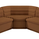 Meridian Cascade Saddle Velvet Fabric Modular Sectional IMAGE 11