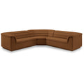  Manufacturer Color_Saddle -- Cascade 148" Saddle Velvet Upholstered 3 pc Modular Sectional IMAGE 1