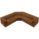  Manufacturer Color_Saddle -- Cascade 148" Saddle Velvet Upholstered 3 pc Modular Sectional IMAGE 4