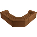  Manufacturer Color_Saddle -- Cascade 148" Saddle Velvet Upholstered 3 pc Modular Sectional IMAGE 5