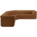  Manufacturer Color_Saddle -- Cascade 148" Saddle Velvet Upholstered 3 pc Modular Sectional IMAGE 7