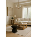  Color_Green -- Drum Green Faux Shearling Teddy Fabric Upholstered Ottoman IMAGE 2