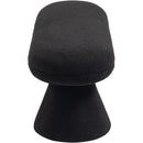  Color_Black -- Drum Black Faux Shearling Teddy Fabric Upholstered Bench IMAGE 4
