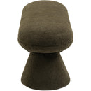  Color_Green -- Drum Green Faux Shearling Teddy Fabric Upholstered Bench IMAGE 4