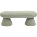  Color_Mint -- Drum Mint Faux Shearling Teddy Fabric Upholstered Bench IMAGE 3