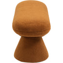  Color_Saddle -- Drum Saddle Faux Shearling Teddy Fabric Upholstered Bench IMAGE 4