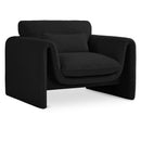 Meridian Stylus Black Boucle Fabric Chair IMAGE 1