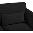 Meridian Stylus Black Boucle Fabric Chair IMAGE 9