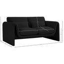  Manufacturer Color_Black -- Meridian Stylus Stationary Fabric Loveseat IMAGE 16