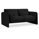  Manufacturer Color_Black -- Meridian Stylus Stationary Fabric Loveseat IMAGE 1