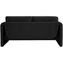  Manufacturer Color_Black -- Meridian Stylus Stationary Fabric Loveseat IMAGE 3