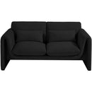  Manufacturer Color_Black -- Meridian Stylus Stationary Fabric Loveseat IMAGE 5