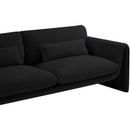 Meridian Stylus Black Boucle Fabric Loveseat IMAGE 8
