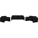Meridian Stylus Black Boucle Fabric Sofa IMAGE 15