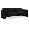 Meridian Stylus Black Boucle Fabric Sofa IMAGE 1