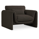  Manufacturer Color_Brown -- Stylus Brown Boucle Fabric Upholstered Chair IMAGE 1