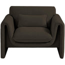  Manufacturer Color_Brown -- Stylus Brown Boucle Fabric Upholstered Chair IMAGE 5
