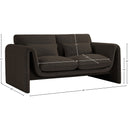  Manufacturer Color_Brown -- Stylus 64" Brown Boucle Fabric Upholstered Loveseat IMAGE 16