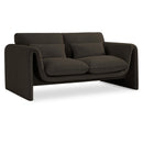  Manufacturer Color_Brown -- Stylus 64" Brown Boucle Fabric Upholstered Loveseat IMAGE 1