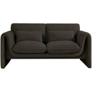  Manufacturer Color_Brown -- Stylus 64" Brown Boucle Fabric Upholstered Loveseat IMAGE 4
