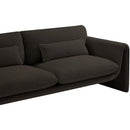 Meridian Stylus Brown Boucle Fabric Sofa IMAGE 8
