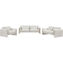 Meridian Stylus Cream Boucle Fabric Chair IMAGE 15