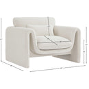  Manufacturer Color_Cream -- Stylus Cream Boucle Fabric Upholstered Chair IMAGE 16