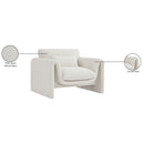  Manufacturer Color_Cream -- Stylus Cream Boucle Fabric Upholstered Chair IMAGE 17