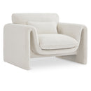  Manufacturer Color_Cream -- Stylus Cream Boucle Fabric Upholstered Chair IMAGE 1