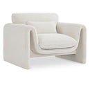 Meridian Stylus Cream Boucle Fabric Chair IMAGE 1