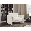  Manufacturer Color_Cream -- Stylus Cream Boucle Fabric Upholstered Chair IMAGE 2