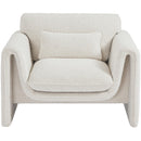 Meridian Stylus Cream Boucle Fabric Chair IMAGE 5