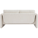  Manufacturer Color_Cream -- Stylus 64" Cream Boucle Fabric Upholstered Loveseat IMAGE 3