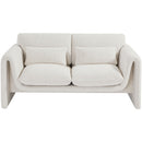  Manufacturer Color_Cream -- Stylus 64" Cream Boucle Fabric Upholstered Loveseat IMAGE 5