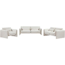  Manufacturer Color_Cream -- Stylus 86" Cream Boucle Fabric Upholstered Sofa IMAGE 15
