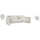 Meridian Stylus Cream Boucle Fabric Sofa IMAGE 17