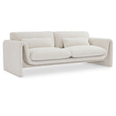 Meridian Stylus Cream Boucle Fabric Sofa IMAGE 1
