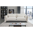  Manufacturer Color_Cream -- Stylus 86" Cream Boucle Fabric Upholstered Sofa IMAGE 2