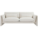  Manufacturer Color_Cream -- Stylus 86" Cream Boucle Fabric Upholstered Sofa IMAGE 4