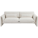  Manufacturer Color_Cream -- Stylus 86" Cream Boucle Fabric Upholstered Sofa IMAGE 5